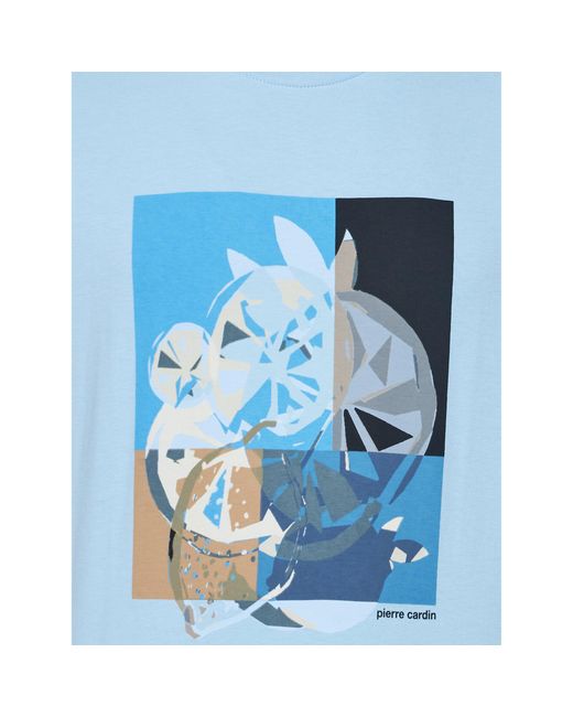 Pierre Cardin T-Shirt C5 21070.2103 Modern Fit in Blue für Herren