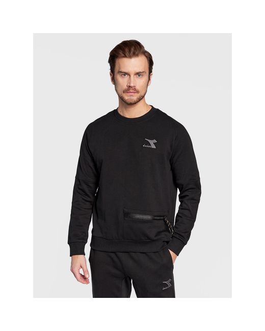 Diadora Sweatshirt Drift 102.178669 Relaxed Fit in Black für Herren