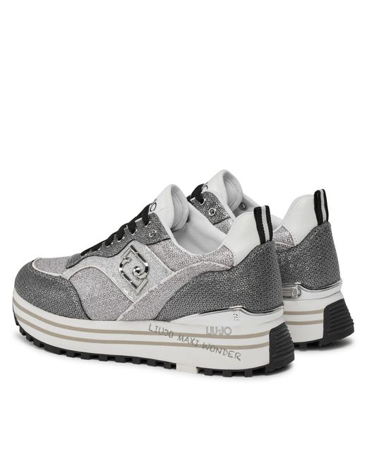 Liu Jo Gray Sneakers Maxi Wonder 73 Ba4059 Tx055