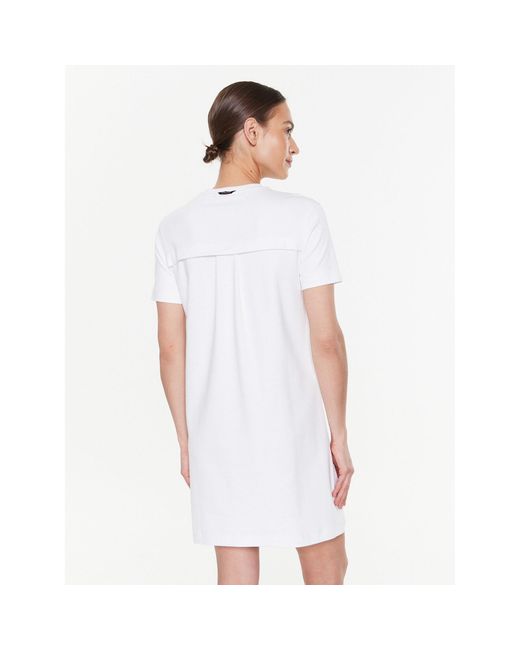 Napapijri White Kleid Für Den Alltag J-Rucu W Np0A4Gxn Weiß Regular Fit