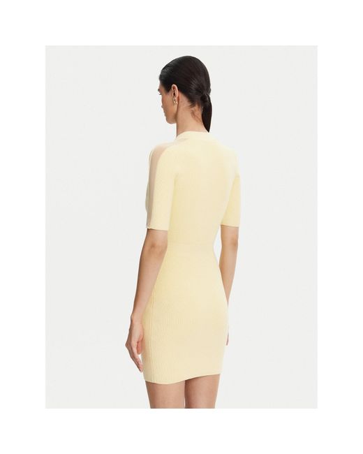 Elisabetta Franchi Natural Strickkleid Am-66S-51E2 Regular Fit