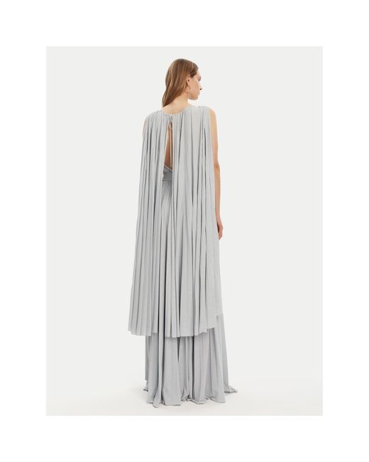 Elisabetta Franchi White Abendkleid Ab-R13-51E2-V860 Regular Fit