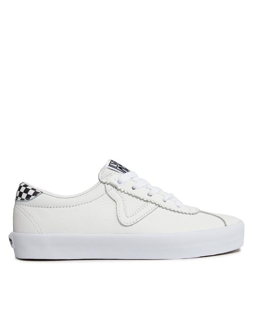 Vans White Sneakers Aus Stoff Sport Low Vn000Cqrwht1 Weiß
