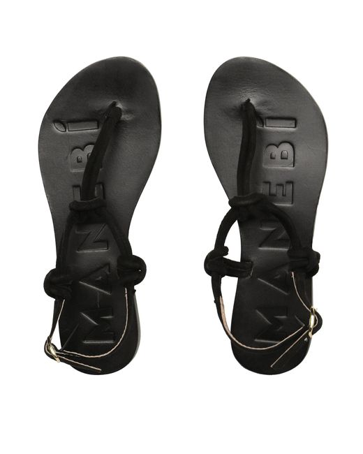 Manebí Black Sandalen Suede Leather Sandals V 2.2 Y0