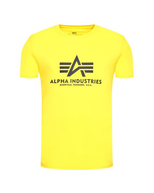 Alpha Industries T-Shirt Basic 100501 Regular Fit in Yellow für Herren