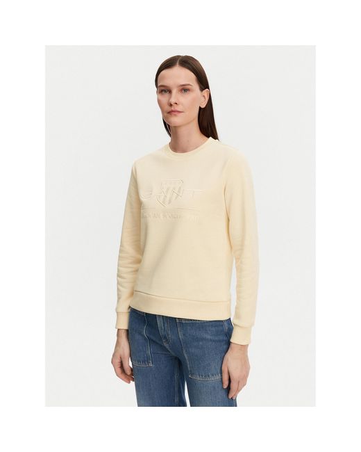 Gant Natural Sweatshirt Tonal Archive Shield 4200663 Regular Fit