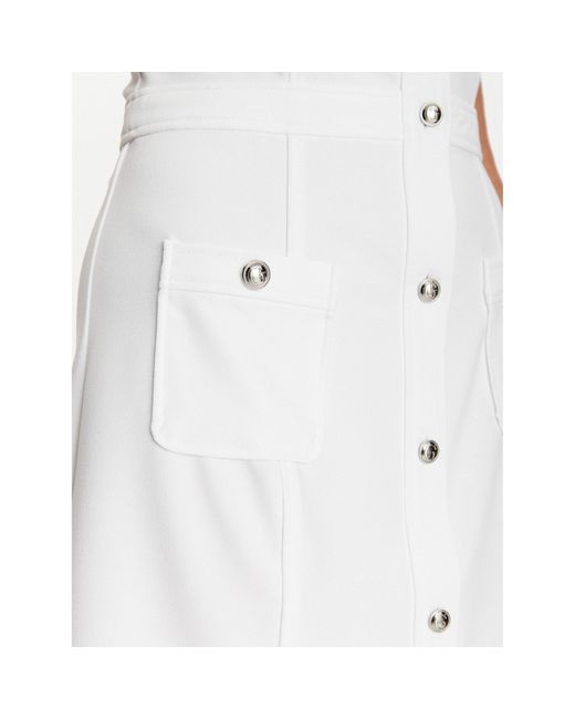 Guess White Hemdkleid W5Gk70 Kcbo2 Regular Fit
