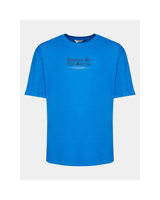 Redefined Rebel T-Shirt Rafael 221165Gots Regular Fit in Blue für Herren