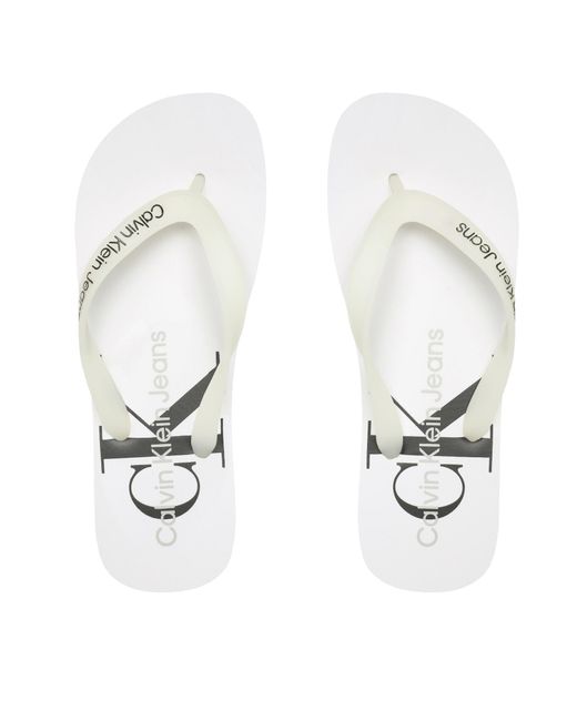 Calvin Klein Zehentrenner beach sandal monogram tpu ym0ym00838 white ybr für Herren