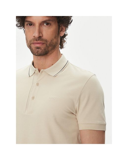 Boss Poloshirt Paule 4 50506195 Slim Fit in White für Herren