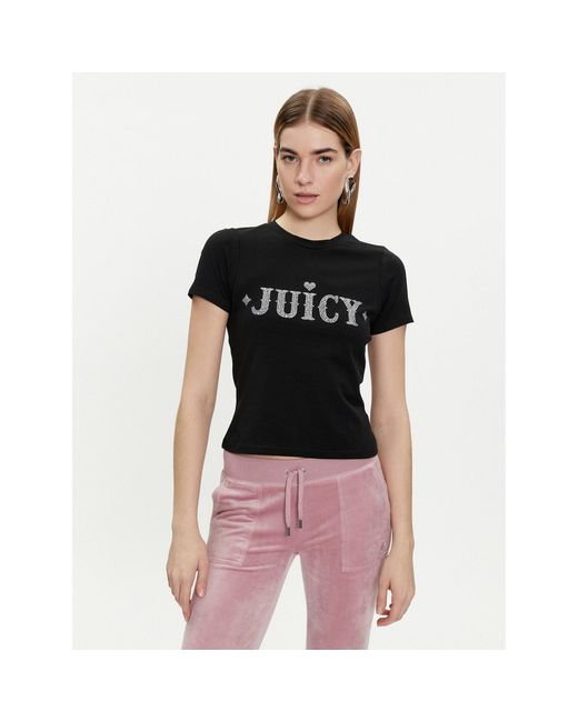 Juicy Couture Black T-Shirt Ryder Rodeo Jcbct223826 Slim Fit