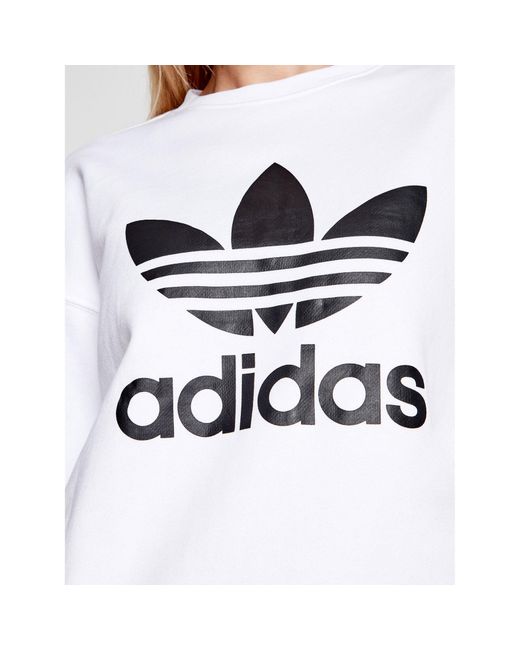 adidas Sweatshirt Trefoil Gn2961 Regular Fit in WeiB Lyst DE