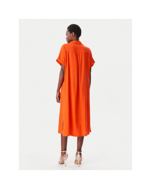 Lola Casademunt Orange Hemdkleid Ls2515015 Regular Fit