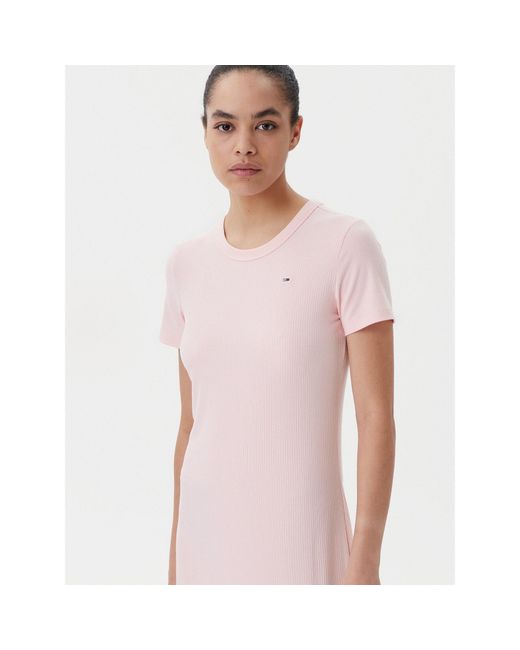 Tommy Hilfiger Pink Kleid Für Den Alltag Dw0Dw19721 Slim Fit