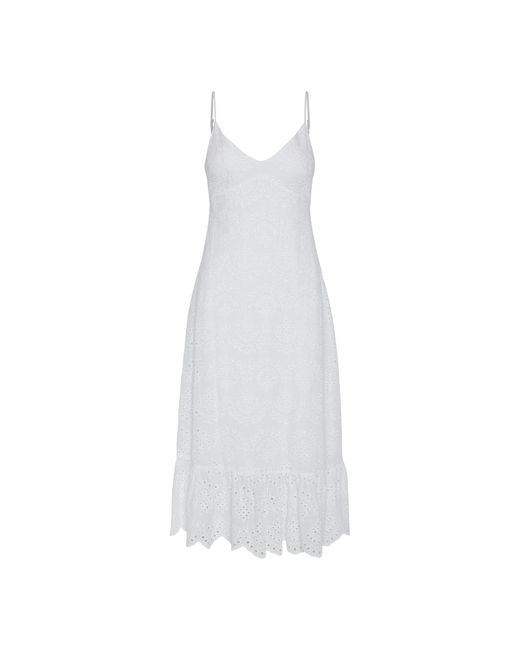 Pieces White Sommerkleid Vilde 17156565 Regular Fit