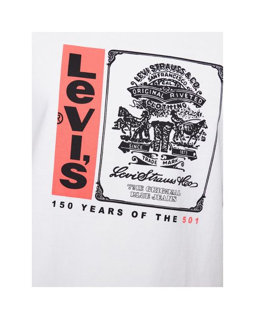 Levi's T-Shirt 16143-1220 Weiß Relaxed Fit in White für Herren