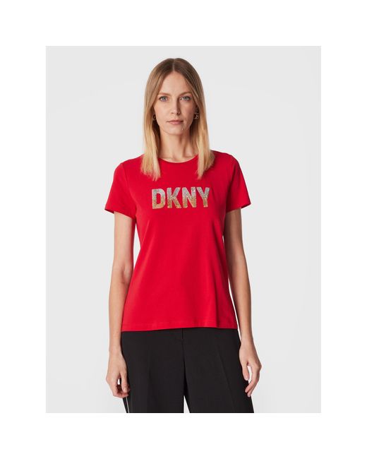 DKNY Red T-Shirt P2Mh7Omq Regular Fit