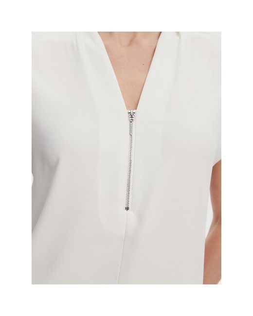 Calvin Klein White Bluse K20K208188 Regular Fit