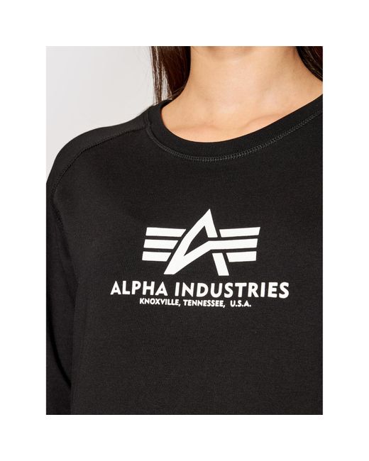 Alpha Industries Black Sweatshirt New Basic 196031 Regular Fit