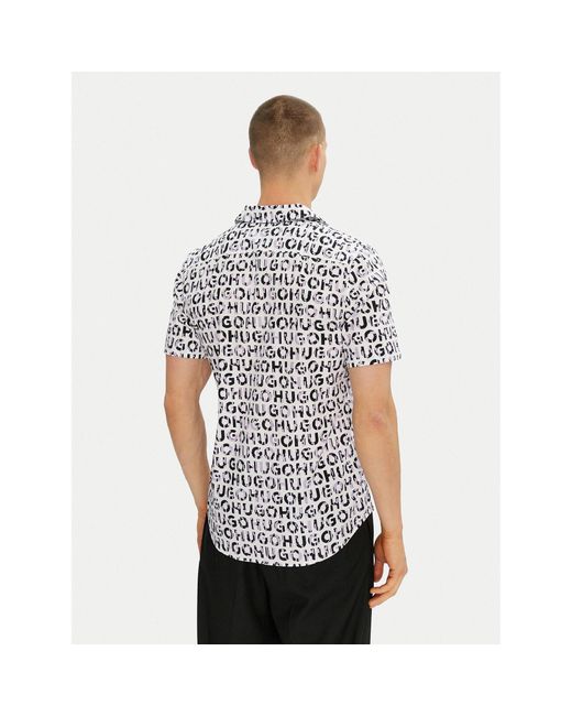 HUGO Hemd Ellino 50539328 Relaxed Fit in White für Herren