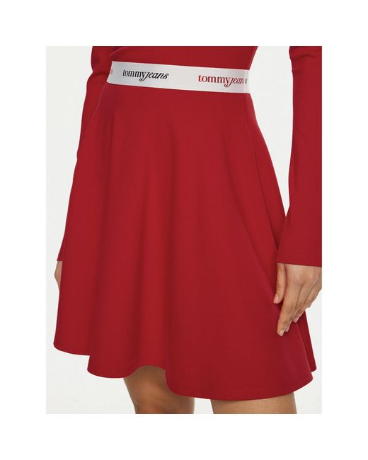 Tommy Hilfiger Red Kleid Für Den Alltag Dw0Dw19465 Slim Fit