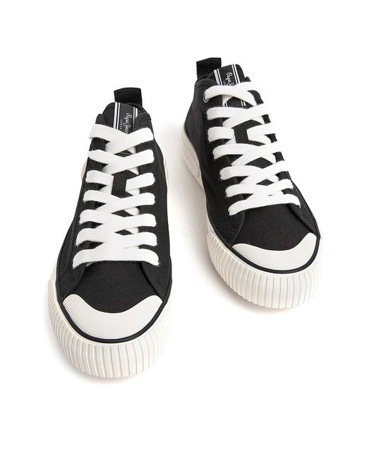 Pepe Jeans Black Sneakers Aus Stoff Pls31540