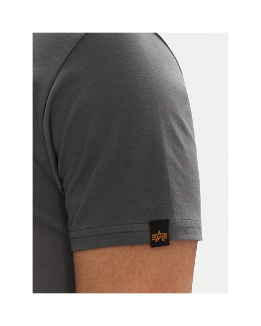 Alpha Industries T-Shirt Basic 118533 Regular Fit in Gray für Herren