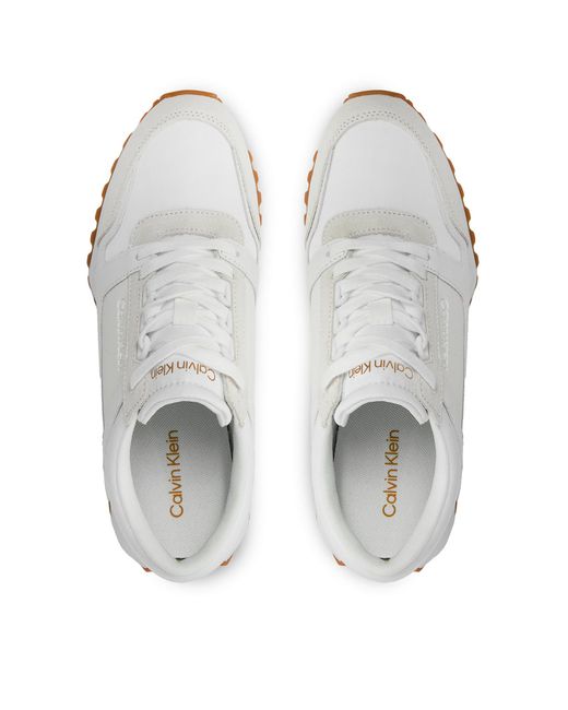 Calvin Klein Sneakers Low Top Lace Up Mix Hm0Hm00853 Weiß in White für Herren