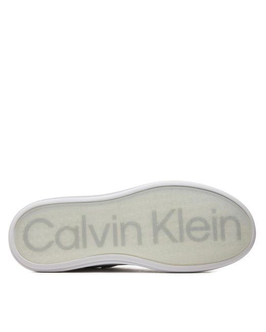 Calvin Klein Sneakers Low Top Lace Up Lth Perf Mono Hm0Hm01429 Weiß in White für Herren