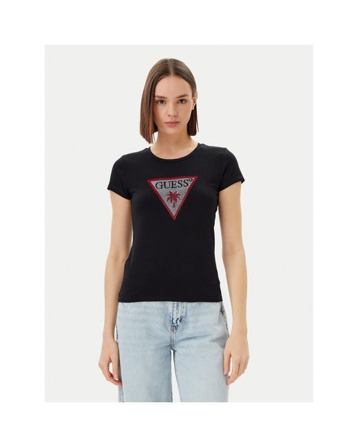 Guess Black T-Shirt E5Gi08 J1314 Slim Fit