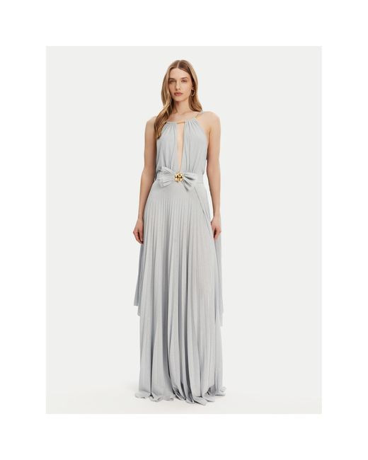 Elisabetta Franchi White Abendkleid Ab-R13-51E2-V860 Regular Fit