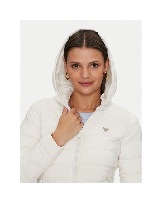 Guess White Daunenjacke Diann V4Yl04 Wf3X0 Weiß Regular Fit
