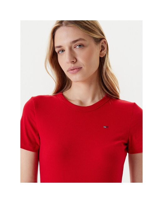 Tommy Hilfiger Red Kleid Für Den Alltag Dw0Dw19721 Slim Fit