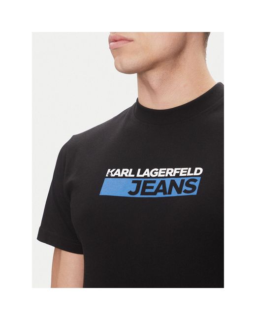Karl Lagerfeld T-Shirt A2M17074 Regular Fit in Black für Herren