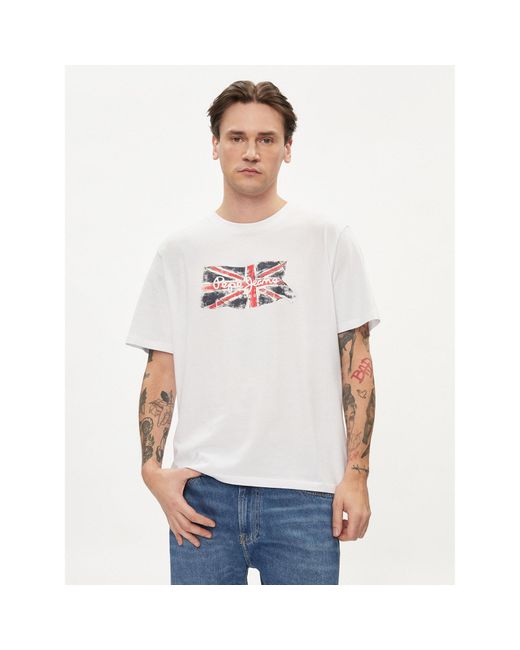 Pepe Jeans T-Shirt Clag Pm509384 Weiß Regular Fit in White für Herren