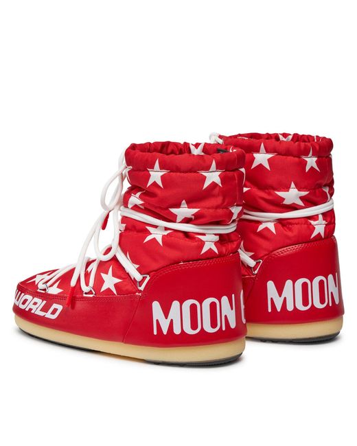 Moon Boot Red Schneeschuhe Light Low Stars 14601700002