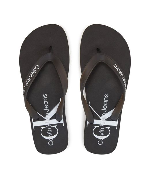 Calvin Klein Zehentrenner beach sandal monogram tpu ym0ym00838 black bds für Herren