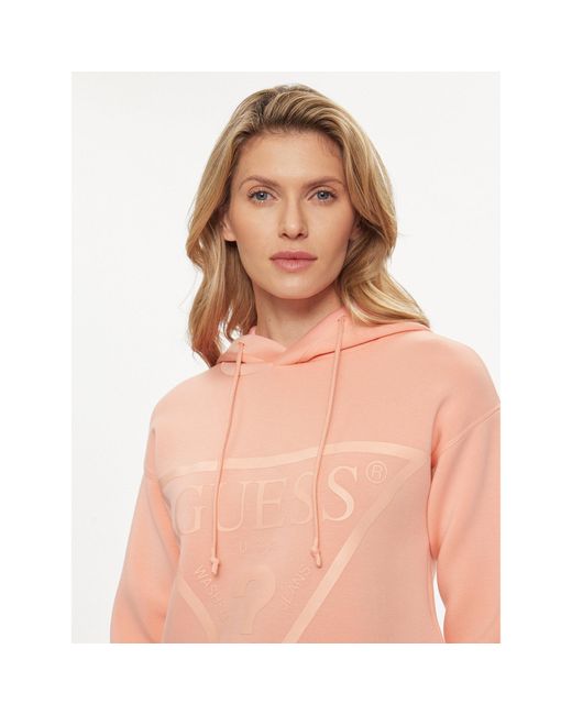 Guess Pink Sweatshirt New Alisa V2Yq08 K7Uw2 Regular Fit