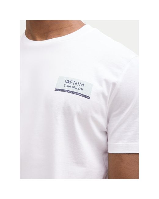 Tom Tailor T-Shirt 1043491 Regular Fit in White für Herren