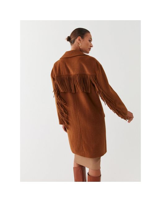 Guess Brown Wollmantel Martine W2Bl51 Wewu0 Relaxed Fit