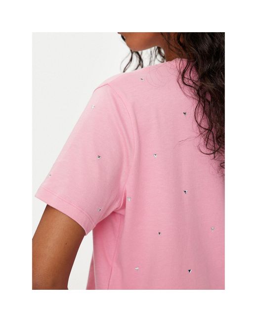 Guess Pink T-Shirt Skylar V4Gi08 Ja914 Boxy Fit