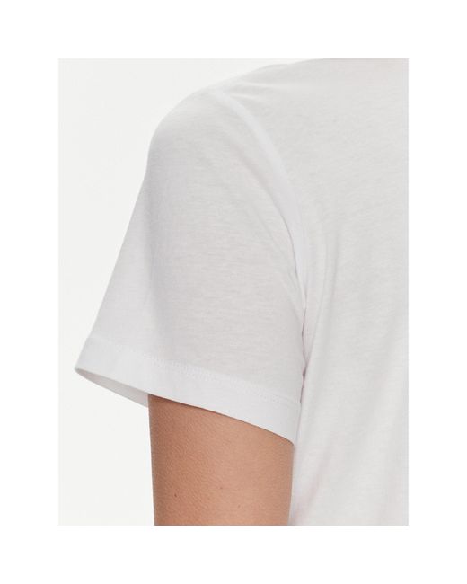 Guess White T-Shirt Zoey V4Gi02 K46D1 Weiß Boxy Fit