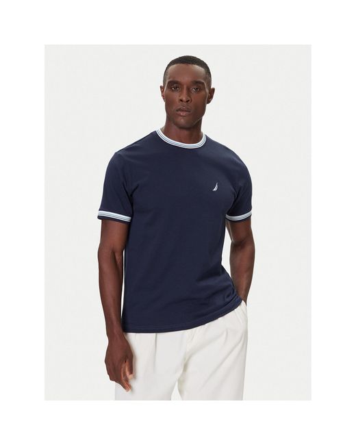 Nautica T-Shirt N1S03440 Regular Fit in Blue für Herren