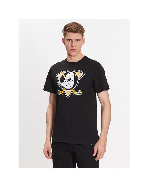 '47 T-Shirt Nhl Anaheim Ducks Imprint '47 Echo Tee Hh025Temime544157Jk Regular Fit in Black für Herren