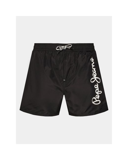 Pepe Jeans Badeshorts Logo Swimshort Pmb10393 Regular Fit in Black für Herren