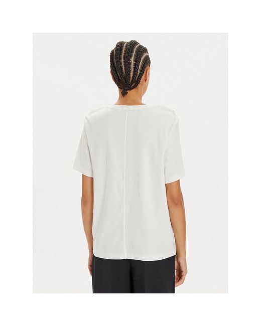 Tommy Hilfiger White Bluse Ww0Ww42907 Regular Fit