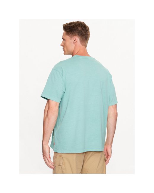 Levi's T-Shirt 501 Logo 87373-0084 Grün Vintage Fit in Blue für Herren