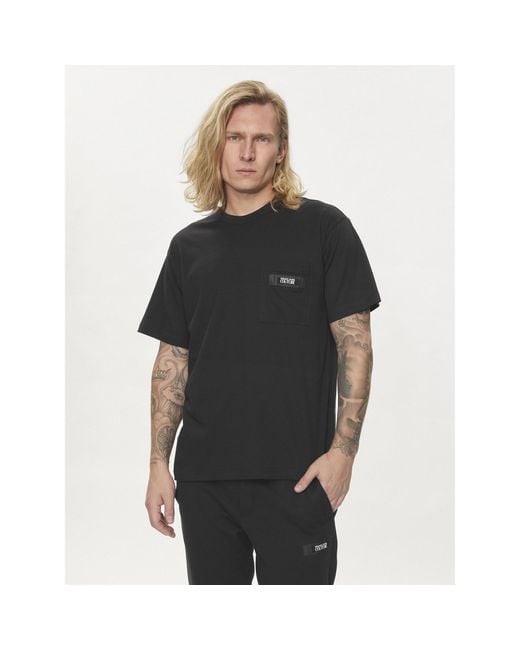 Versace T-Shirt 76Gahe05 Regular Fit in Black für Herren