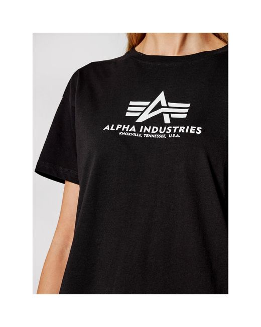 Alpha Industries Black T-Shirt Basic T Long 116055 Regular Fit