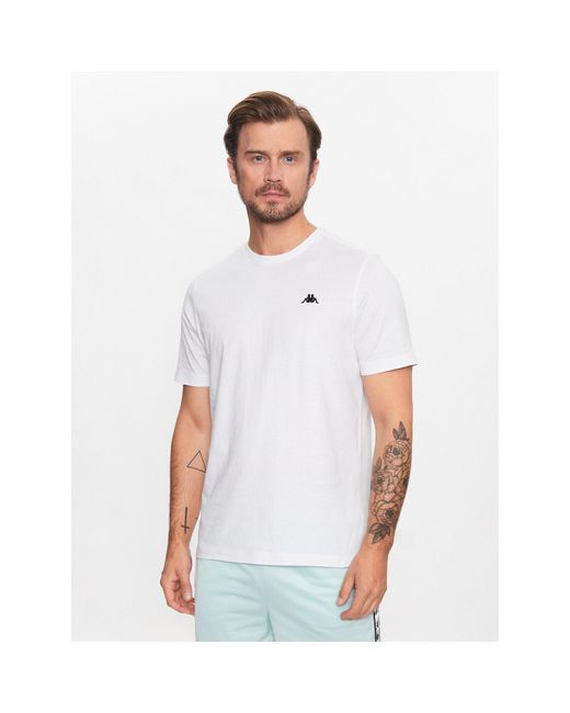 Kappa T-Shirt 313002 Weiß Regular Fit in White für Herren